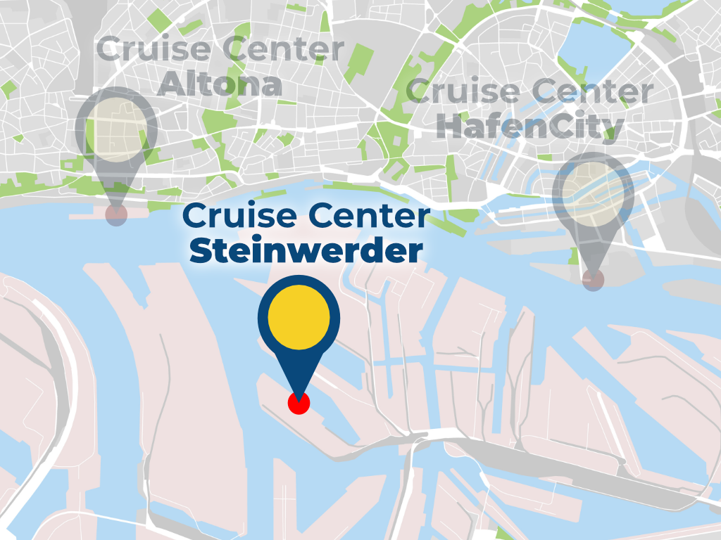 Hamburger Stadtplan: Lageplatz des Anlegers Steinwerder